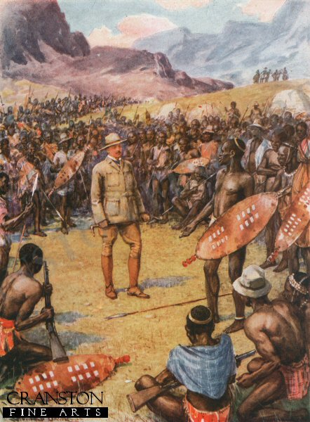 Cecil Rhodes with the Matabeles by Howard Davie (P)