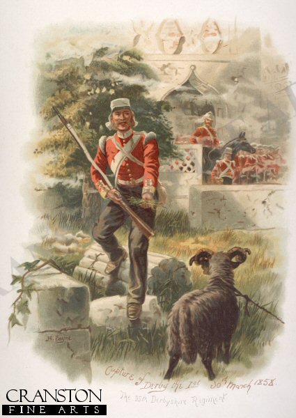Capture of Derby by the 95th Derbyshire Regiment, the 1st of March 1858 by Harry Payne (P)