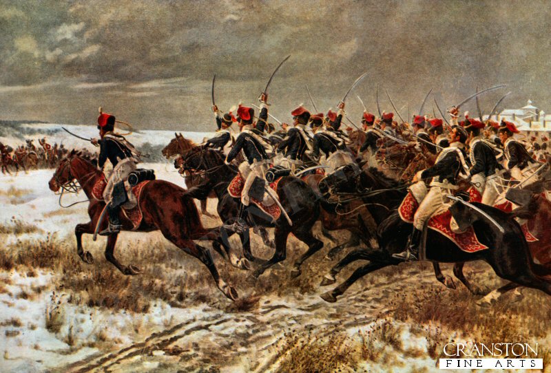 The Charge of the 10th Hussars at Beneventi by William Barnes Wollen