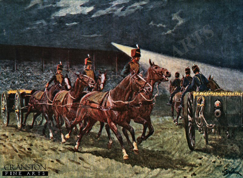The Royal Horse Artillery Drive at the Searchlight Tattoo by William Barnes Wollen. (PC)