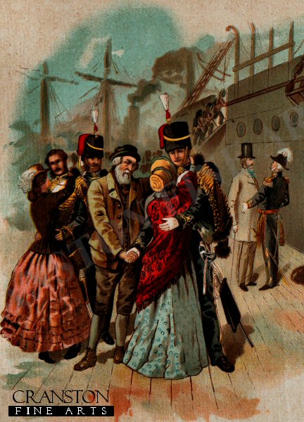 Scots Fusilier Guards Departing for Crimea by Harry Payne. (PC)