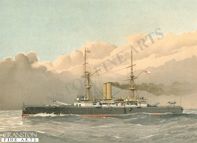 HMS Royal Sovereign by W Fred Mitchell. (P)