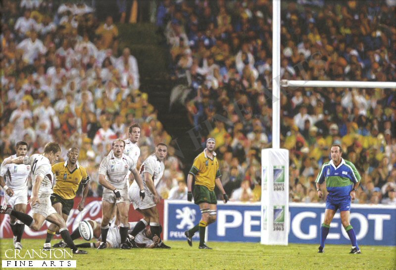 Johnny Wilkinson - The Drop Kick, Rugby World Cup 2003 by Darren Baker. (AP)