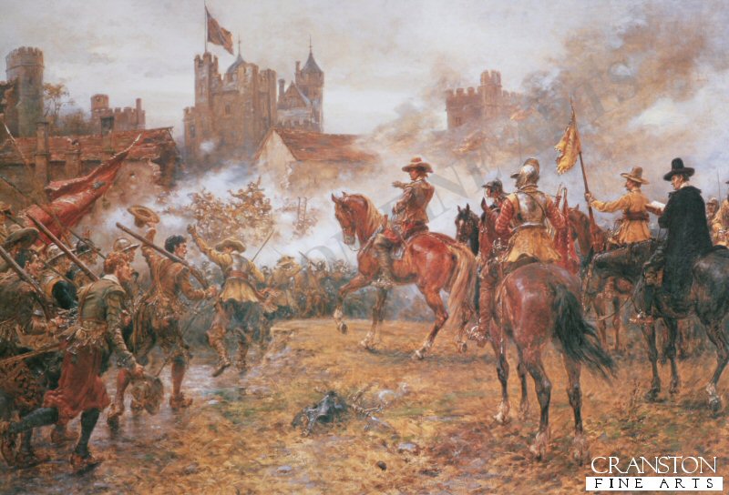 Cromwell at the Storming of Basing House by Ernest Crofts (GL)