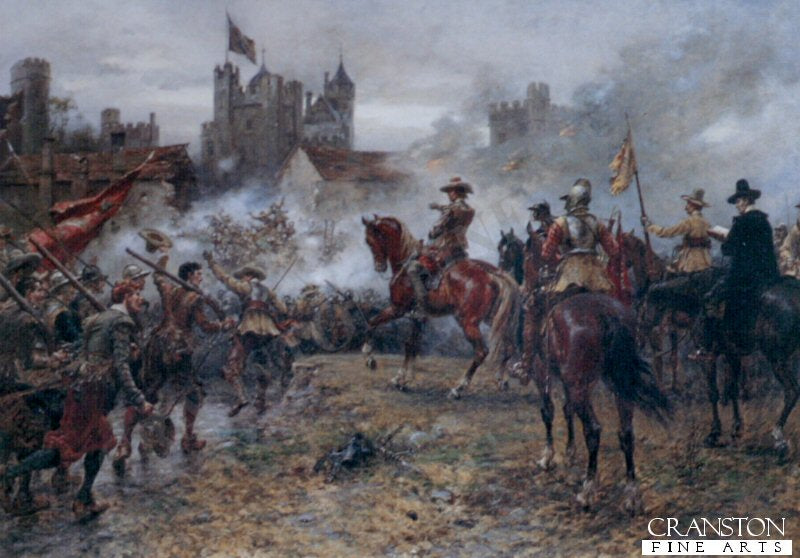 Cromwell at the Storming of Basing House by Ernest Crofts (B)