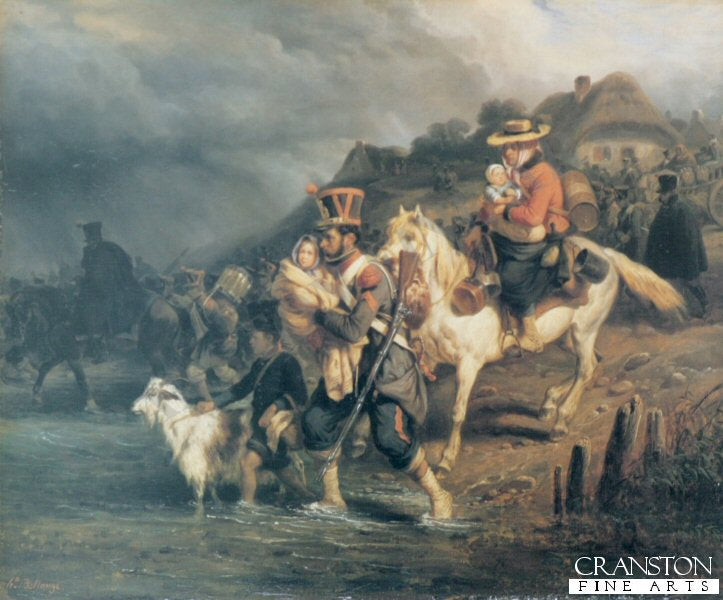 Crossing the Ford by H Bellange.
