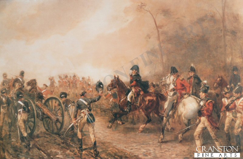 The Duke of Wellington on the Road to Quatre Bras by Robert Hillingford.