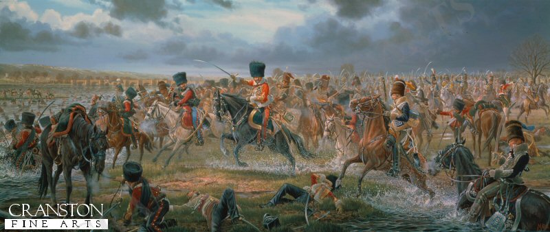 Sabres on the Esla Pursuit of the Imperial Guard at the Battle of Benevente by Mark Churms. (AP)