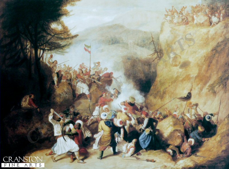 Battle of Klissura, Epirius, 1792 by Dennis Dighton. (GS)