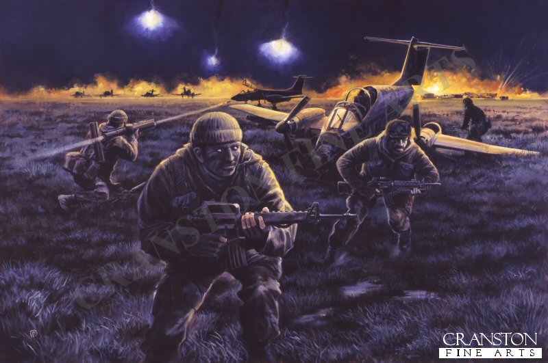 Raid on Pebble Island, Falkland Islands, 1982 by David Pentland. (GL)