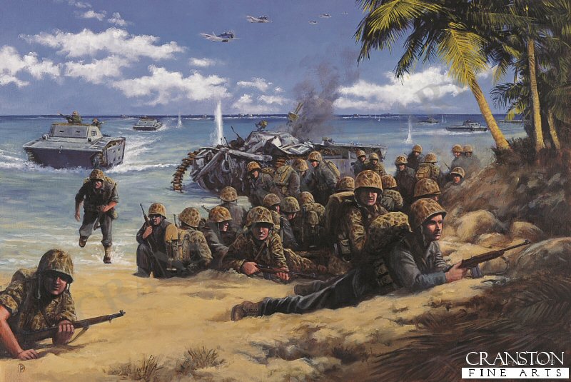 Red Beach Two, Tarawa Atoll, 20th November 1943 by David Pentland. (GS)