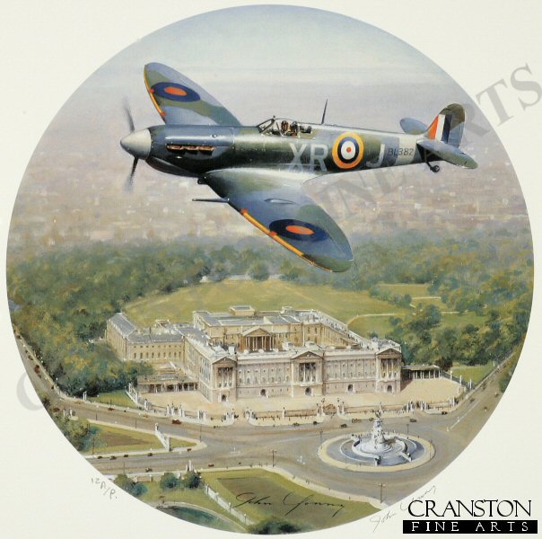 Spitfire Over Buckingham Palace by John Young. (AP)