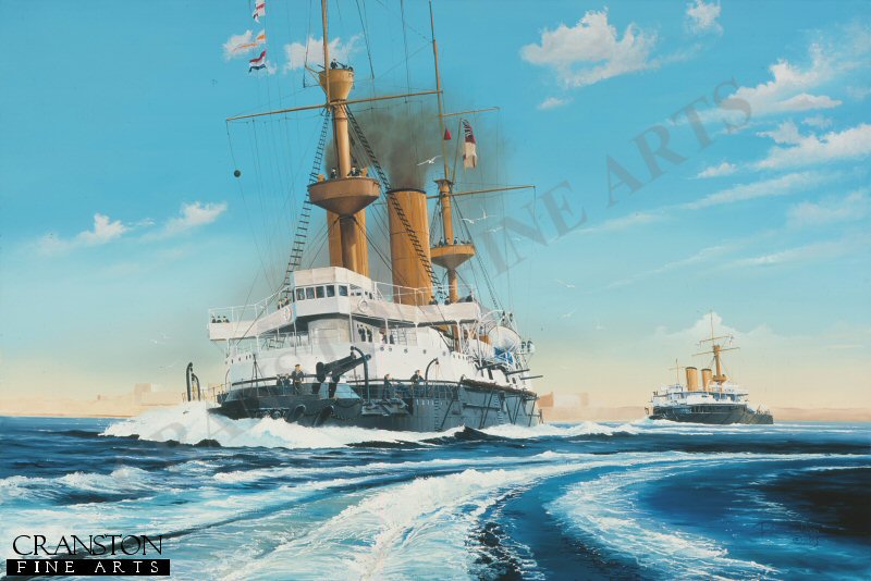 HMS Hood at Malta 1896 By Randall Wilson (GL)