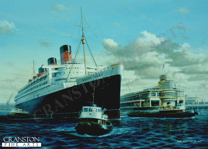 Queen Mary at Southampton by Ivan Berryman. (AP)