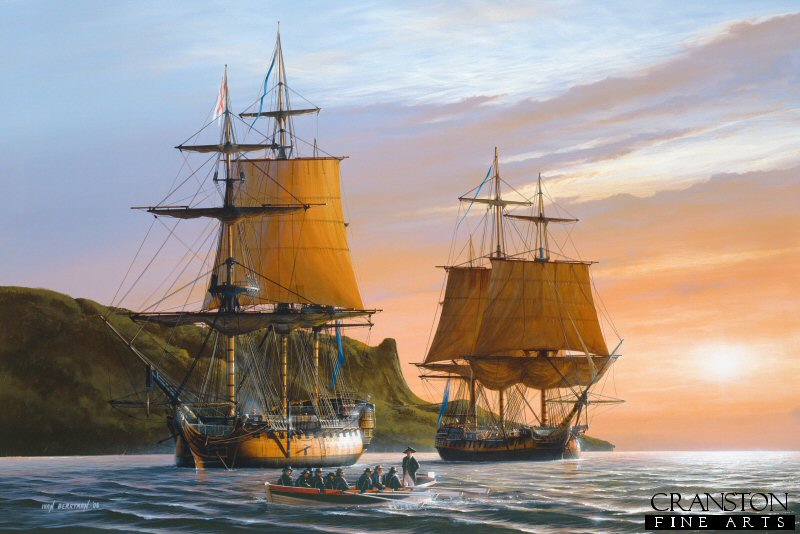 HMS Captain and HMS Southampton, 1796 by Ivan Berryman. (PC)