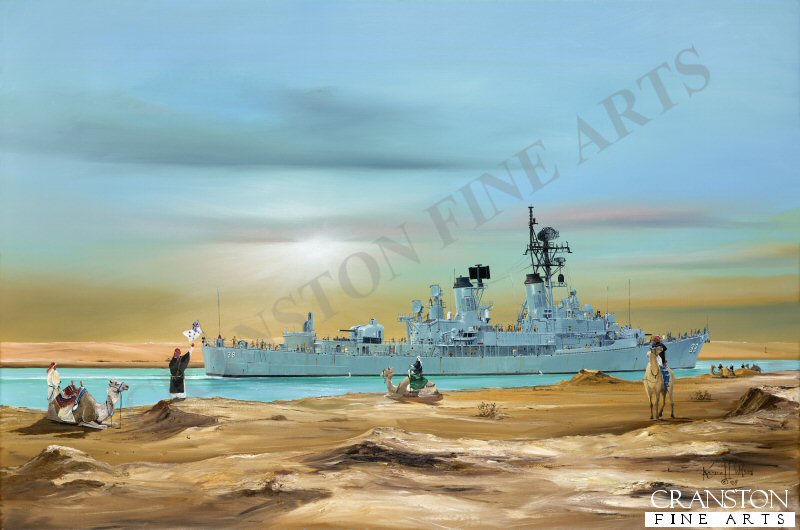 HMAS Perth, Suez Canal by Randall Wilson. (GL)