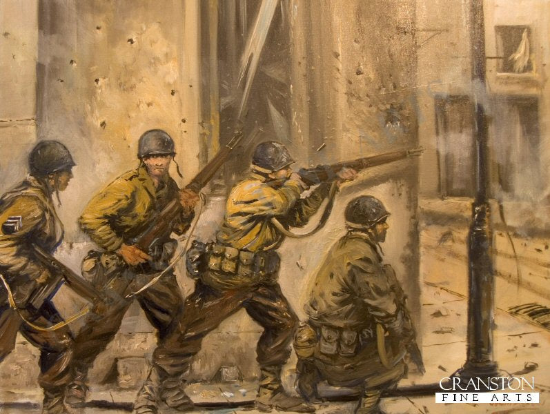 8th US Infantry, 4th US Division enter Sainte-Marie-du-Mont by Jason Askew. (GS)