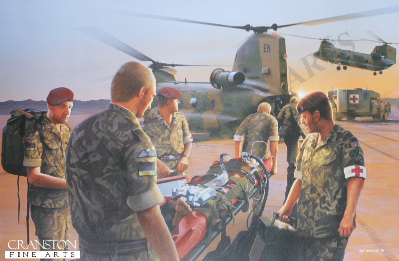 Dawn Casevac, 16 Close Support Medical Regiment - Iraq 2003 by Ivan Berryman. (GS)