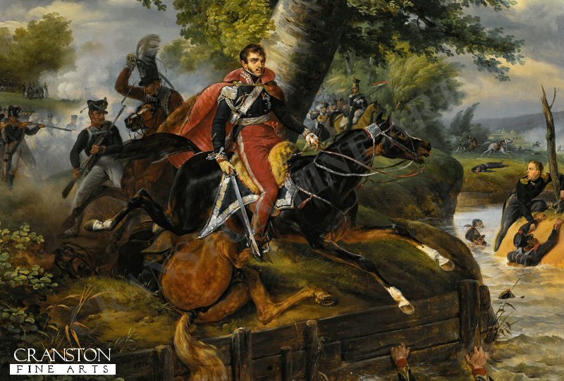 Death of Prince Poniatowski On October 19th 1813 by Horace Vernet