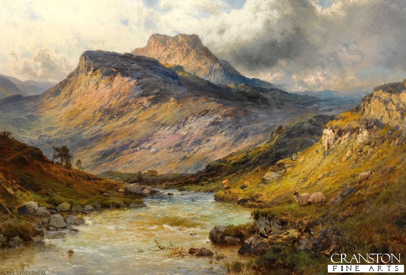 Loch Lomond: A Trout Stream near Stirling by Alfred De Breanski