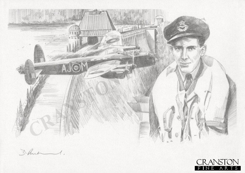 Tribute to the 617 Sqn Dambusters Crew of Lancaster AJ-M by David Pentland. (AP)