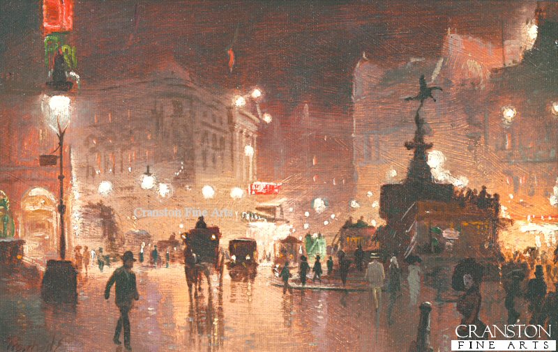 Piccadilly Circus, London by George Hyde Pownall. (GS)