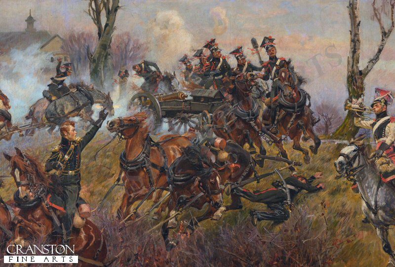 (Detail from) Battery on fire, Raszyn by by Wojciech Kossak.