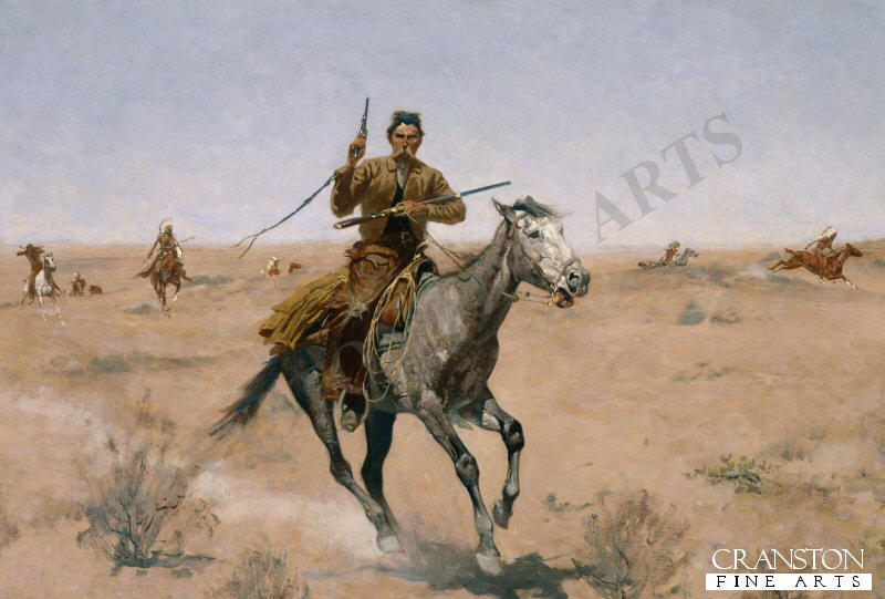 The Flight by Frederic Remington.