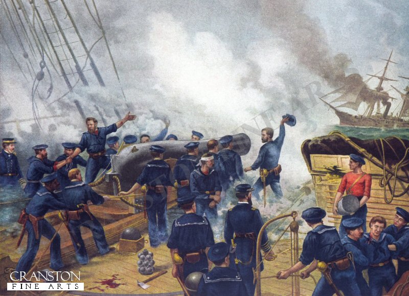 Kearsarge Sinking The Alabama - June 19th, 1864 by Henry Alexander Ogden (PC)