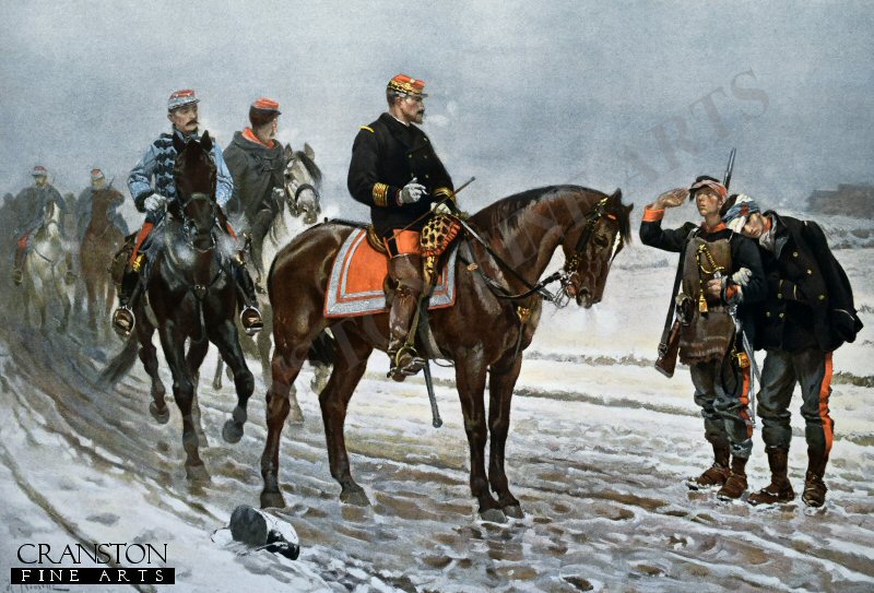 Meeting a Wounded Officer by Alphonse De Neuville