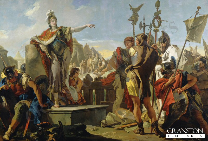 Queen Zenobia Addressing Her Soldiers by Giovanni Battista Tiepolo