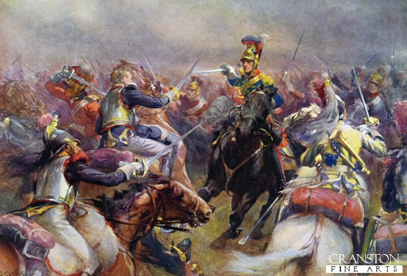The Charge of the Heavy Brigade Against the French Cuirassiers at Waterloo by Christopher Clark