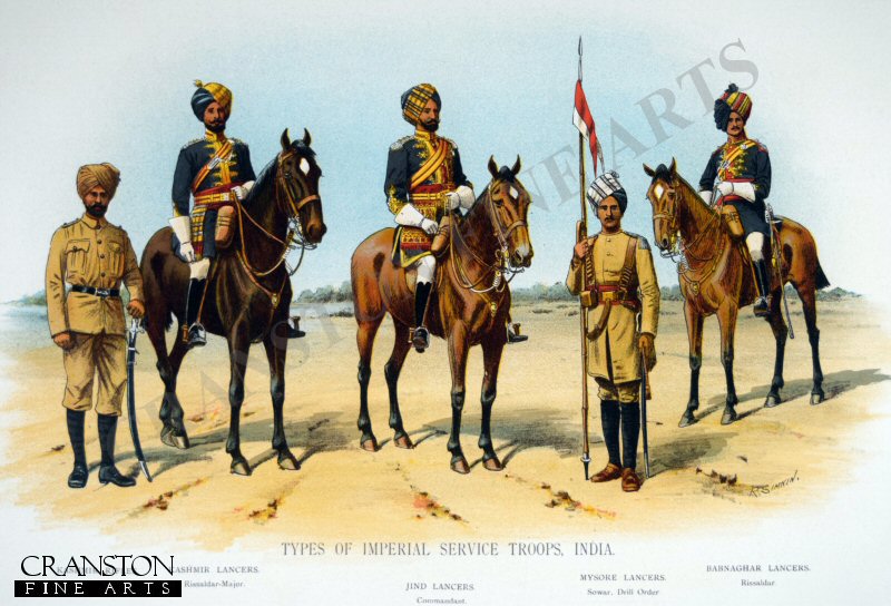 Types of Imperial Service Troops, India by Richard Simkin