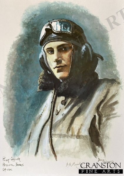 Portrait of Pilot Officer Percival Beake, 64 Sqn (2nd Ver.) by David Pritchard