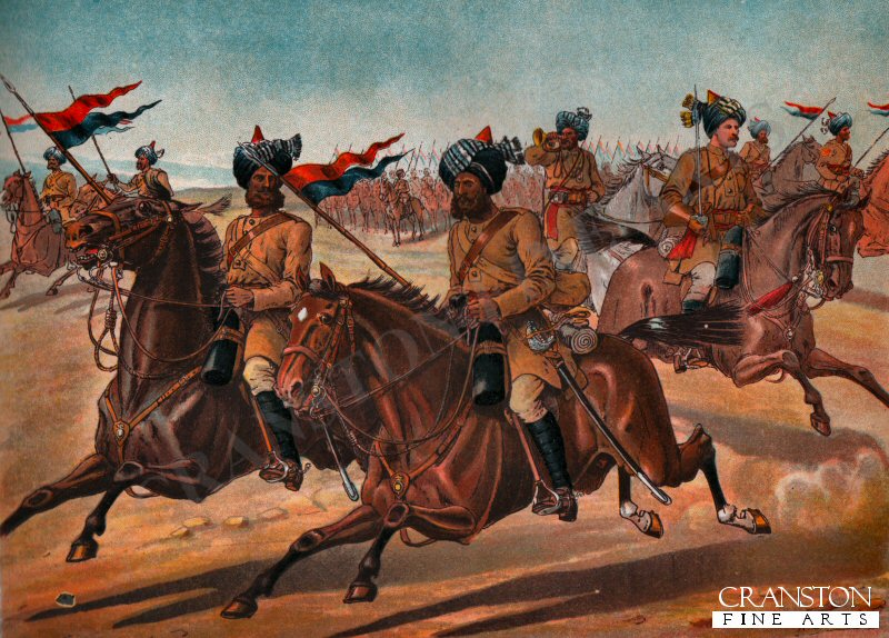 Scouts of the 10th Bengal Lancers (Field Service Kit) by Richard Simkin. (PC)