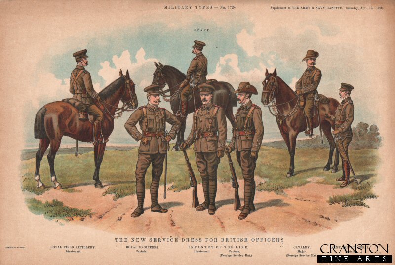 The New Service Dress for British Officers by Richard Simkin (P)