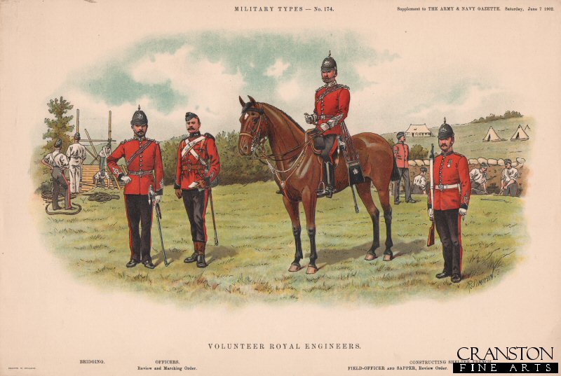 Volunteer Royal Engineers by Richard Simkin (P)
