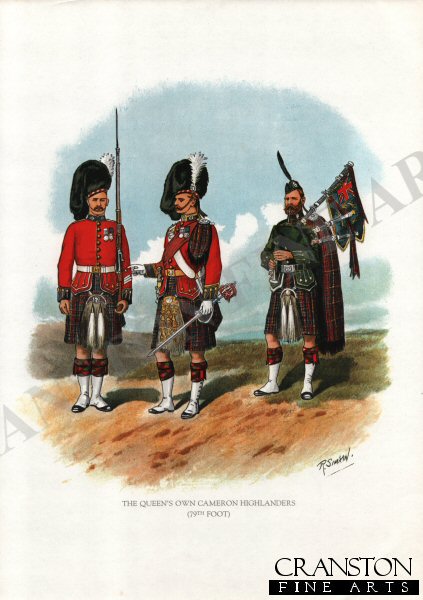 Cameron Highlanders by Richard Simkin. (P)