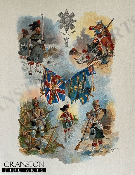 Badge and Colours of the Black Watch by Harry Payne (P)