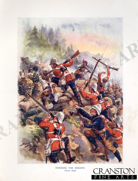 Storming the Heights, Peiwar Kotal by Harry Payne (P)