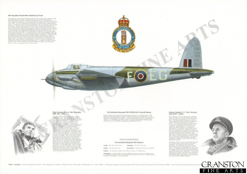 De Havilland Mosquito FBVI HX922 EG-F. by M A Kinnear.