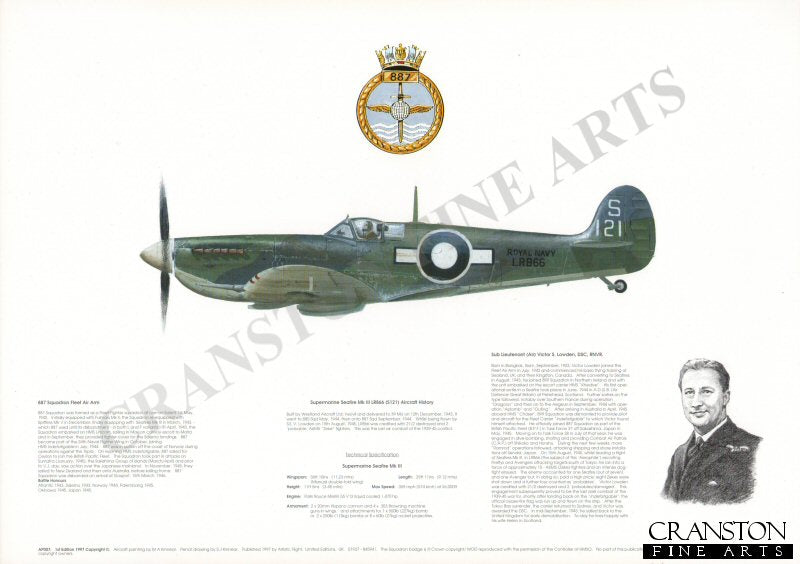Supermarine Seafire MkIII LR866 (S121) by M A Kinnear.