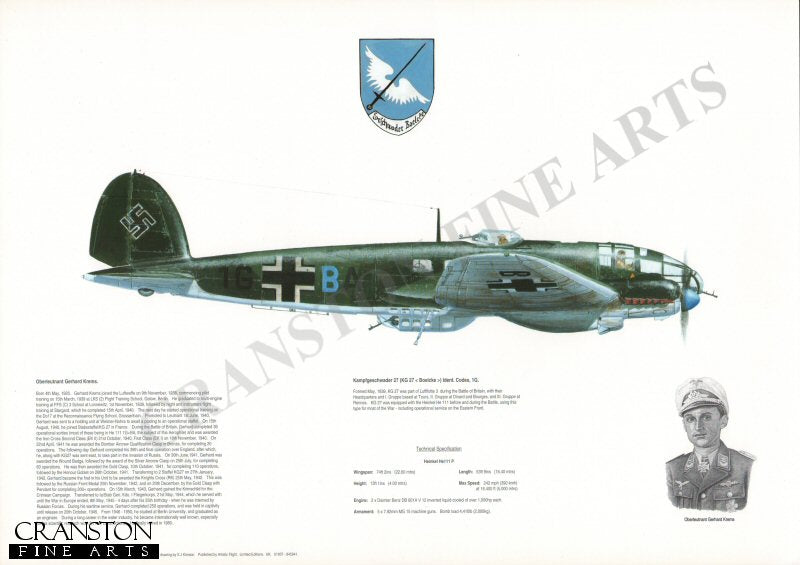 Kampfgeschwader 27 (KG 27 Boelcke) Ident codes 1G. by M A Kinnear.