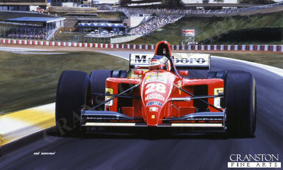 Gerhard Berger/ Ferrari 412.T2 by Ivan Berryman.