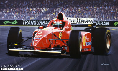 Eddie Irvine/ Ferrari F.310. by Ivan Berryman.