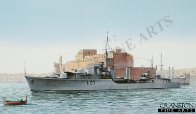 HMS Cossack by Ivan Berryman.