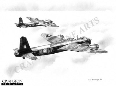 Stirlings of No.90 Squadron by Ivan Berryman.