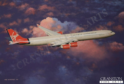 Virgin Atlantic Airbus A340-600 by Ivan Berryman. (B)