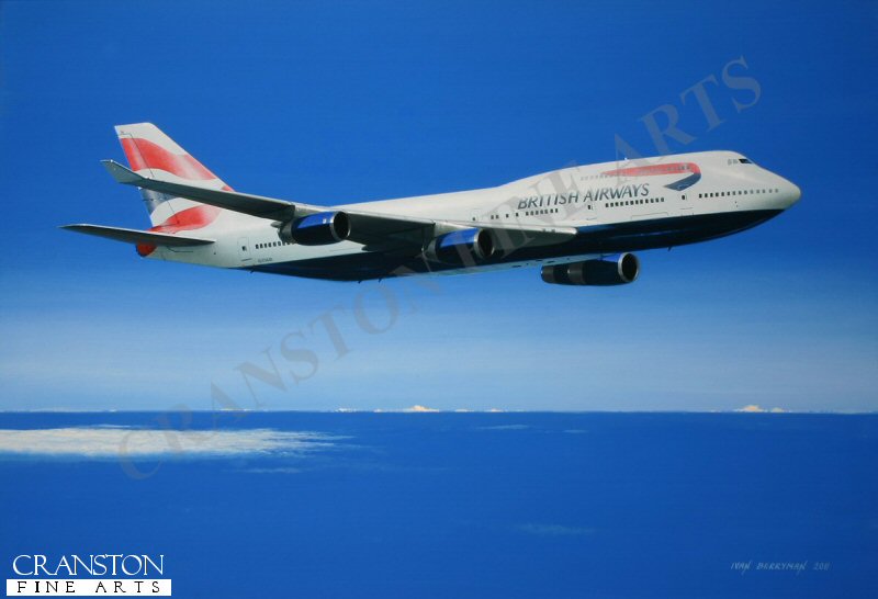 British Airways Boeing 747-400 by Ivan Berryman. (B)