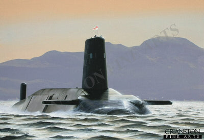 HMS Vanguard in the Gareloch by Ivan Berryman. (B)